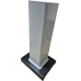 Post base Holder for concrete anchoring fits inside 76mm posts Bases Black and White