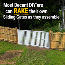VERTICAL RAKED Sliding Slat Gate VERTICAL GATES SLATS  - SQM Guide