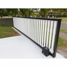 Black & White Sliding Slat Gate VERTICAL GATES SLATS - Made to Measure from Slats - SQM PRICE
