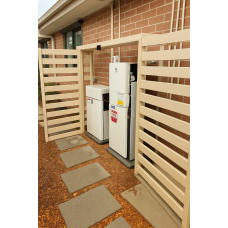 Solar Battery Covers - Slatted - Cream or Paperbark - Aluminum - Roof & Door Options - See SQM Guide