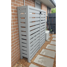 Solar Battery Covers - Slatted - 8 Light & Dark Grey- Aluminum - Roof & Door Options - See SQM Guide