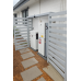 1 or 2 door Battery Enclosures - Slatted - Shale GREY light - Aluminum - Roof & Door Options - See SQM Guide