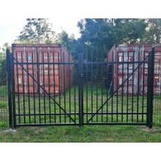 Spike Top Security Gates - Custom Sizes - Double Swing 3400 wide Example