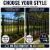Black Square Top Security Fencing - Custom sizes - Square top Black Square Top Security Fencing - Custom sizes - Square top