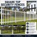 Black Square Top Security Fencing - Custom sizes - Square top Black Square Top Security Fencing - Custom sizes - Square top