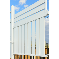 White Hamptons Vertical with Horizontal Tops - Fence & Gates - SQM Guide