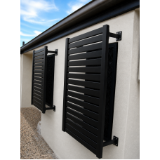 Window 65mm Slat Screens PER SQM - Black Custom Cut
