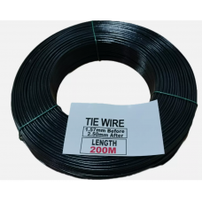 Tie Wire PICKUP 2.5mm x 200m Wire coated in PVC BLACK