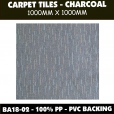 BA18-02 Dark Grey + Colour – 1x1m Carpet Squares