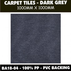 BA18-04 Dark Grey 1x1m Carpet Squares BA18-04 Dark Grey 1x1m Carpet Squares