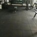 1000x1000 Gym rubber flooring tile Black  Floor Matting Shock Fitness Crossfit Rubber Tiles