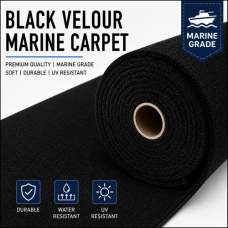 Marine Carpet - Velour Black - Boats Cars Caravans - Per Lineal Metre **See Description for Freight** Marine Carpet - Velour Black - Boats Cars Caravans - Per Lineal Metre **See Description for Freight**