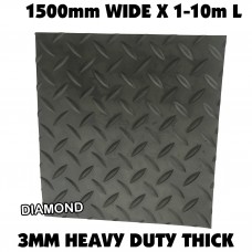 Rubber Sheeting DIAMOND 1500w x 1.8m Length DELIVERED 