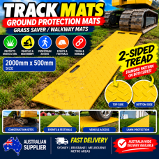1x Track Mat 2-SIDED - PICKUP Ground Protection mat - 2000 x 500mm-  Walkway Tread - Machine mat - PICKUP