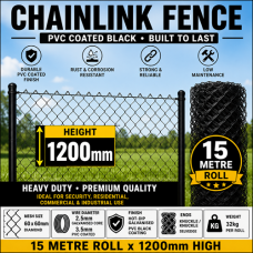 Chain Mesh fences - Chain link DELIVERED 15m long x 1200 high Chainlink Chainmesh