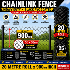 Chain Mesh fences - Chain link DELIVERED 20m long x 900mm high Chainlink Chainmesh