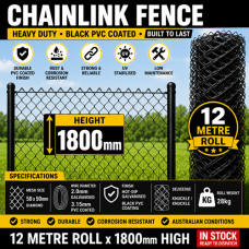 ChainMesh fences - Chain link DELIVERED  12m long x 1800H Chainlink Chain mesh