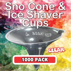 Sno Cone or Shave ice Clear cups 1000 Pack