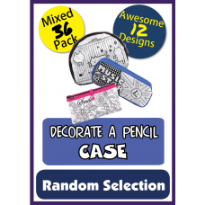 Decorate a Pencil Case - 36 Pack