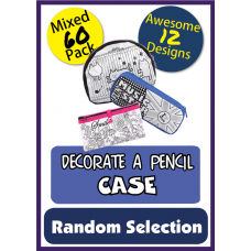 Decorate a Pencil Case - 60 Pack