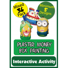 Plaster Money Box - 36 Pack
