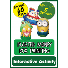 Plaster Money Box - 60 Pack