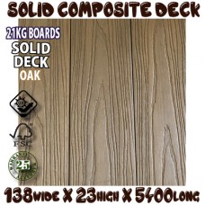 138mm Honorwood SOLID COMPOSITE DECKING  - OAK  - Per Lineal Metre