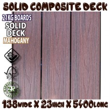 138mm Honorwood SOLID COMPOSITE DECKING  - Mahogany  - Per Lineal Metre