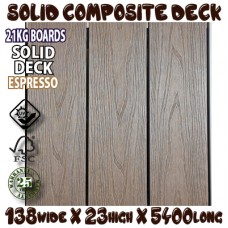 138mm Honorwood SOLID COMPOSITE DECKING  - ESPRESSO  - Per Lineal Metre