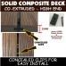 138mm Honorwood SOLID COMPOSITE DECKING  - Charcoal - Per Lineal Metre