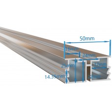 Aluminum Structural  Joist 50mmW x 25mmH x 3000mm long