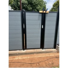 Swing Gate - Horizontal Composite T&G Boards Made to Measure from Slats - SQM PRICE Guide