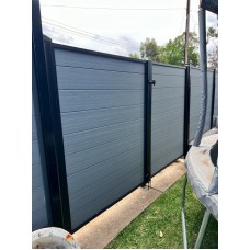 Sliding Gate - Horizontal Composite T&G Boards Made to Measure from Slats - SQM PRICE Guide
