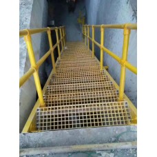 FRP Walkway or Stair Treads DELIVERED Anti Slip Resin Fiberglass 1220mm x 310mm 12x12 Yellow Grit Stairs
