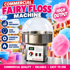 **Back on the 10th Sept 2026**Silver Fairy Floss Machine with Bubble - HIGH OUTPUT - No Starter Kit **Back on the 10th Sept 2026**Silver Fairy Floss Machine with Bubble - HIGH OUTPUT - No Starter Kit