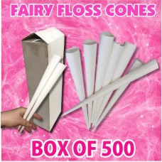 Fairy Floss Paper Cones - Box of 500 - Free Delivery Fairy Floss Paper Cones - Box of 500 - Free Delivery