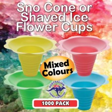 Sno Cone Coloured Flower cups 1000x250mls