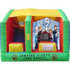 MASSIVE JUMPING CASTLE SALE - 4mx4m FROZEN Moving Mouth** Commercial ** USED 
