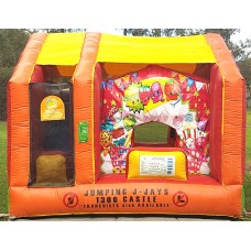 MASSIVE JUMPING CASTLE SALE - 4mx4m SHOPKINS JumpnSlide Combo **Commercial ** USED