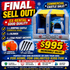 CASTLE with BLOWER SALE - 4mx4m Arctic * USED 