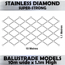 1100mm x 10m 316L Stainless Steel Wire Mesh Balustrade Cable Mesh