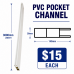 PVC Slat Slat Pocket Channel White – 3000mm Long PVC Slat Slat Pocket Channel White – 3000mm Long