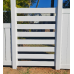 Horizontal White PVC Polymer Slat Fence