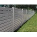 Horizontal White PVC Polymer Slat Fence
