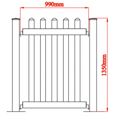 Picket Fence 990 wide x 1350 high **Taller Model**Delivered** Temporary PVC Polymer Event Fencing - Portable