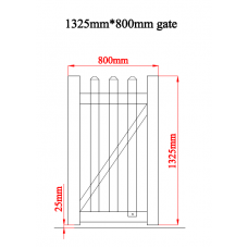 Picket Gate 800 wide x 1350 high **Delivered** Temporary PVC Polymer Event Gates - Portable