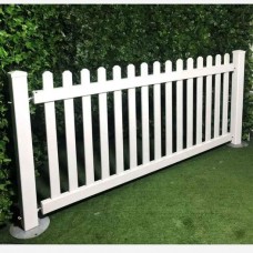 Picket Fence 1740 wide x 990 high **Delivered** Temporary PVC Polymer Event Fencing - Portable