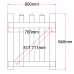 Picket Gate 800 wide x 990 high **Pickup** Temporary PVC Polymer Event Gates - Portable