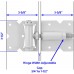 PVC Gate Hinges (Pair) White Gate Temporary Fence Portable Fencing Events Entry