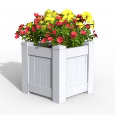 Hamptons PVC Square Planter Box